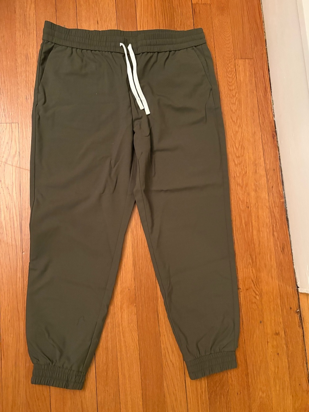 Baubax Olive Green Women's Travel Jogger Pants with Drawstring Waist